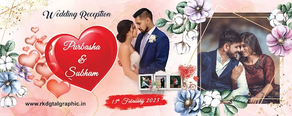 thumbnail purbasha weds subham Wedding Reception Banner 10x4